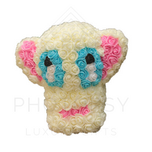 Load image into Gallery viewer, stitch rose bear white