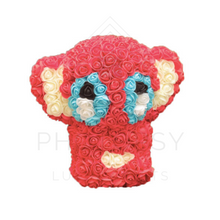 Load image into Gallery viewer, stitch rose bear red