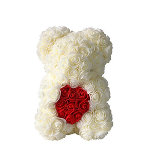 Personalised Love Heart Rose Bear