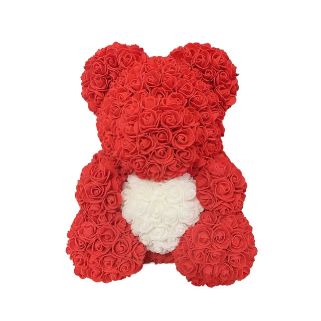Red Bear with White Heart 40cm