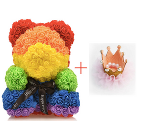 Rainbow Rose Bear