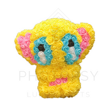 Load image into Gallery viewer, stitch rose bear yellow