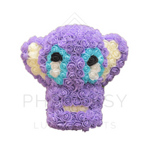 Load image into Gallery viewer, stitch rose bear purple