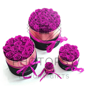 Boîte de bouquet de roses de luxe