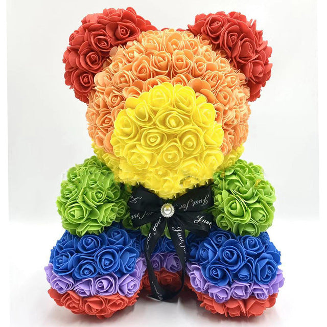 Rainbow Rose Bear
