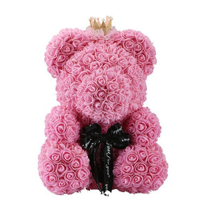Roses and shop a teddy bear