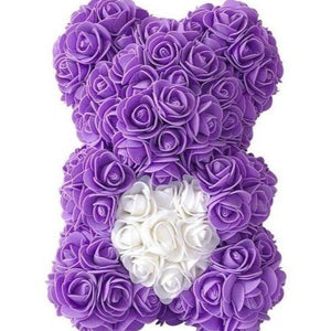 Personalised Love Heart Rose Bear