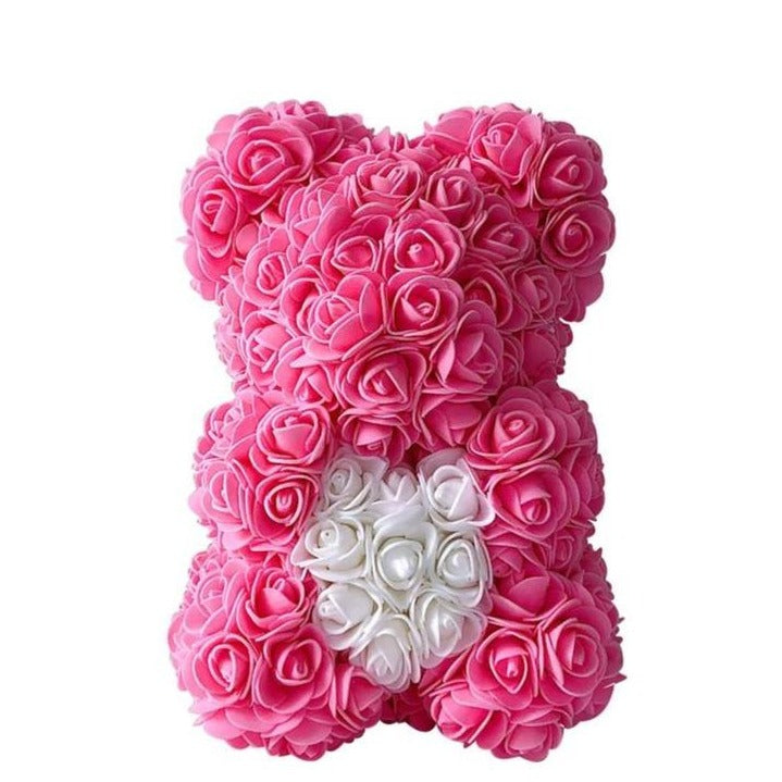 Personalised Love Heart Rose Bear