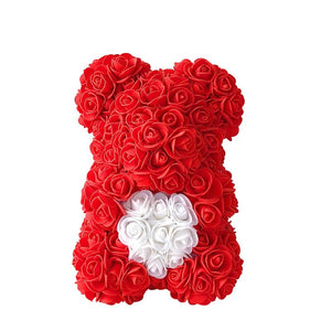 Personalised Love Heart Rose Bear