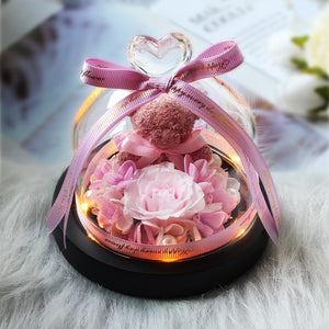 Midnight Rose in Glass Dome