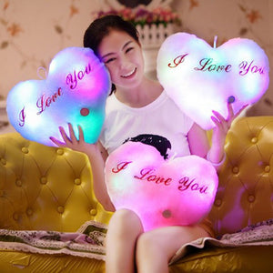 Luminous Heart Plush Cushion