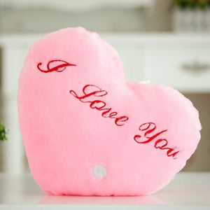 Luminous Heart Plush Cushion