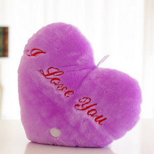 Luminous Heart Plush Cushion