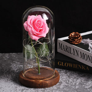 Enchanted Forever Rose In Glass