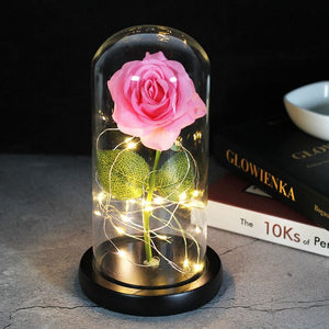 Enchanted Forever Rose en verre