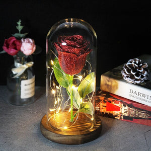 Enchanted Forever Rose In Glass