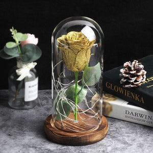 Enchanted Forever Rose en verre