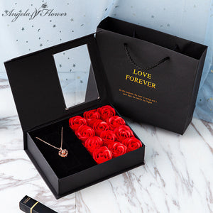 12 Roses in Luxury Jewellery Box