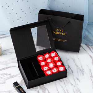 12 Roses in Luxury Jewellery Box