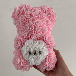 Personalised Love Heart Rose Bear